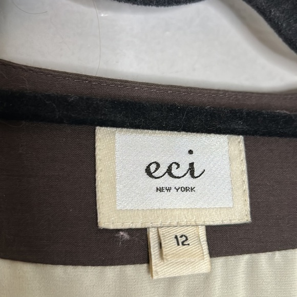 ECI New York Brown Crop Bohemia. Single snap embroidered botanical jacket - Picture 5 of 8